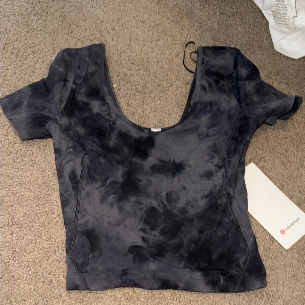 lululemon athletica Black Tie-Dye Women's Top